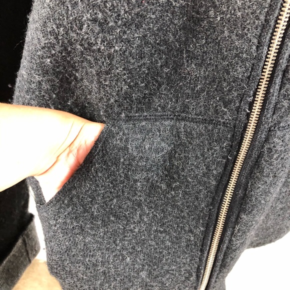 100% WOOL RAFAELLA GRAY CARDIGAN LONG SLEEVES - Picture 4 of 8